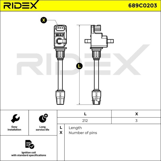 Tennspole RIDEX 689C0203