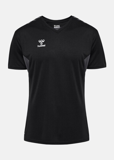 Hummel Hmlauthentic Pl Jersey S/S Black S Løpe-T-Shirts Hummel Hmlauthentic Pl Jersey S/S Black S Løpe-T-Shirts