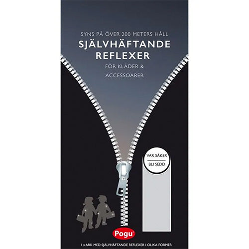 Pogu Självhäftande Textilreflex Metal
