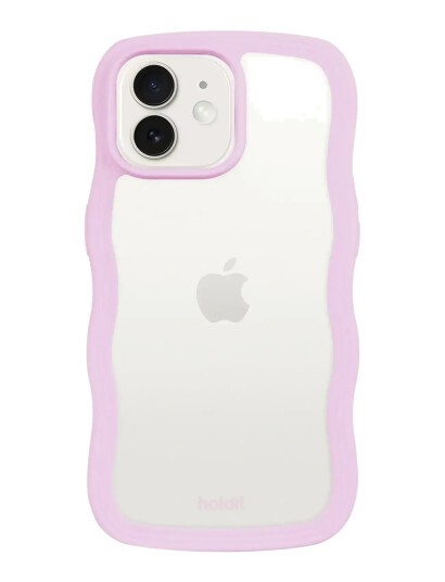 Holdit Wavy Case Lilac/Transparent - Pink - IPHONE 12-12PRO
