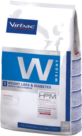 Virbac tørrfôr Dog W1 Weight Loss & Diabetes 7 Kg