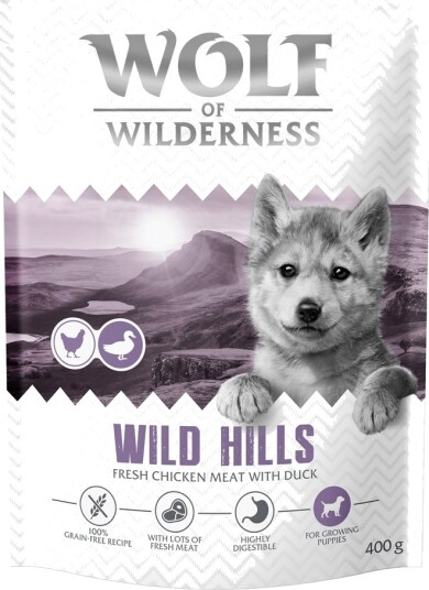 Wolf Of Wilderness Tørrfôr Junior Wild Hills And Kornfri Ny Oppskrift 400 G