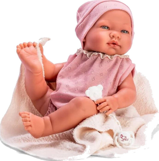 Asi Maria Babydukke Med Antrekk Og Teppe 43 cm Fra 3 År Rose