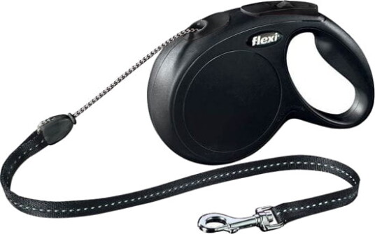 Flexi New Classic Medium 8m Hundebånd Svart - Opptil 20kg