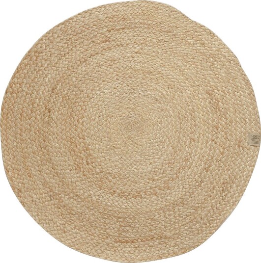 Lovely Linen Rund matte Breezy i jute Beige
