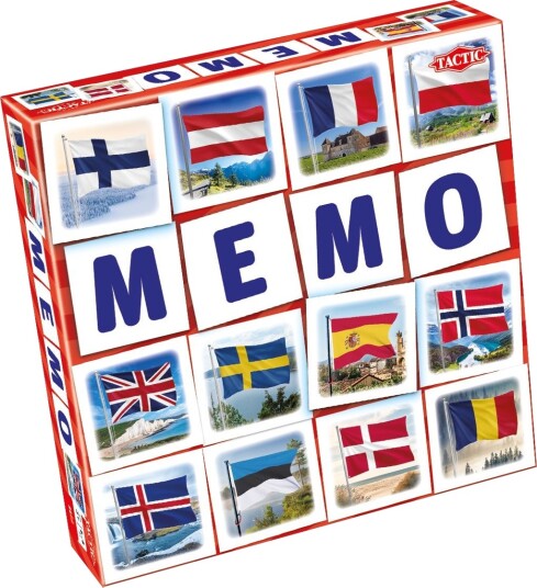 Tactic Memo Flagg Barnespill med Kartongbrikker Tactic Memo Flagg Barnespill med Kartongbrikker