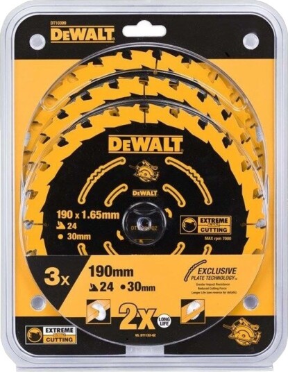 Dewalt Extreme Circular Saw Blade - 3 Piece Set Dewalt Extreme Circular Saw Blade - 3 Piece Set