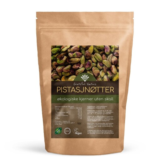Grateful Nature Pistasjnøtter u/salt økologisk 250 g Grateful Nature Pistasjnøtter u/salt økologisk 250 g