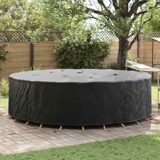  Trekk til utemøbler Svart 320 x 320 x 85 cm 600D stoff