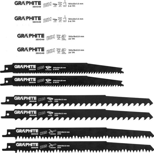 Graphite Stikkelsagblader 10 Stk Hcs/Bim