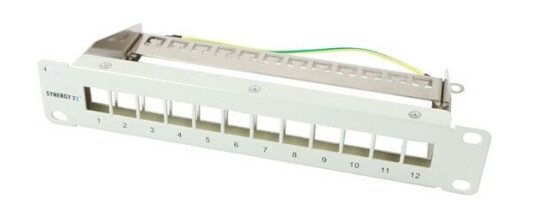 Keystone Modulholder 10 Patchpanel For 12Xtp-Modul 1U Lysegrå Synergy 21