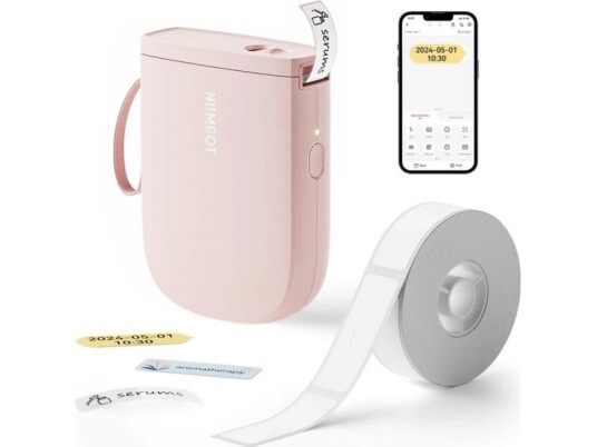 Etikettskriver Niimbot Niimbot Etikettskriver D11-H Smart Rosa + Etikettrull 160 Stk.