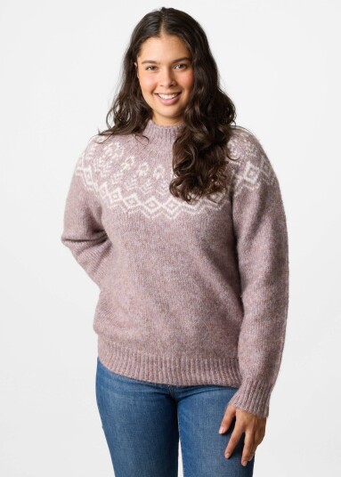 Lofoten Wool Knit W Pale Mauve Melange 36 Trøyer Lofoten Wool Knit W Pale Mauve Melange 36 Trøyer