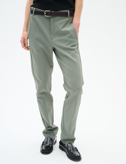 InWear Zellaiw Flat Long Beltloops - Khaki green - 34 InWear Zellaiw Flat Long Beltloops - Khaki green - 34