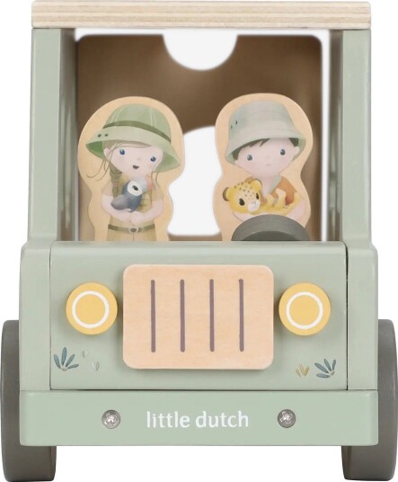 Little Dutch Little Dutch Shape Sorter Safari Car Safari Friends GREEN One Size