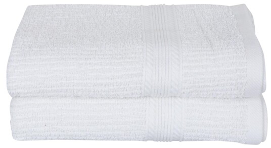 Borg Living Håndklær - 2 stk. 50x100 cm - Hvit - 100% bomull - Borg Living