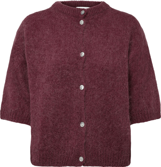 Noella N Kae Ss Knit Cardigan Burgundy XS/S