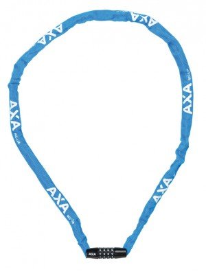 AXA Rigid Kjedelås  med kode 120 cm blå