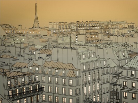 Fototapet God Natt Paris! 400x309 - Artgeist sp. z o. o.