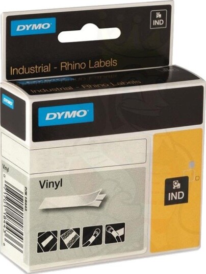 DYMO Rhino Industrial tape 19 mm x 5.5m coloured vinyl (black on yellow) DYMO Rhino Industrial tape 19 mm x 5.5m coloured vinyl (black on yellow)