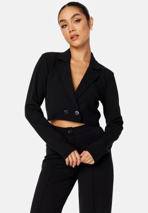 BUBBLEROOM Hilma cropped blazer Black M