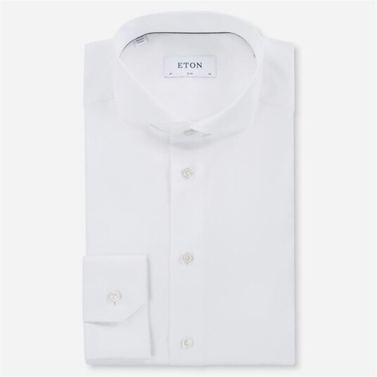 Eton Slim Fit Shirt Ec Em White