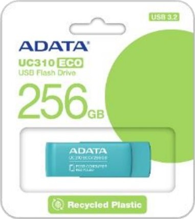 Adata Uc310 Eco Usb-Flashstasjon 256 Gb Usb 3.2 Gen 1 Grønn
