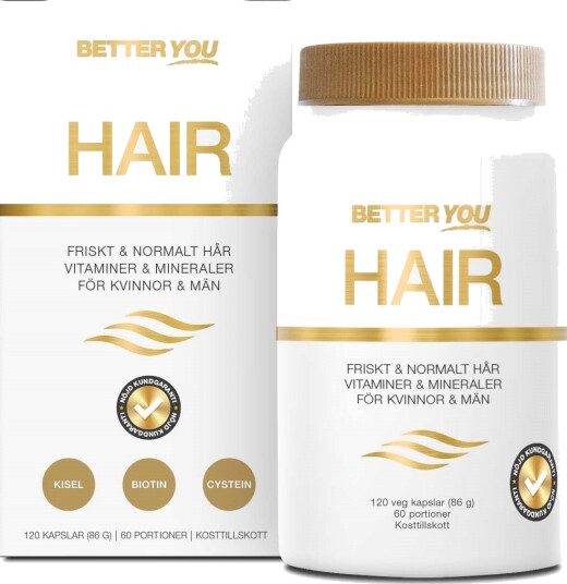 Better You Hair 120 veg kaps 120 stk Better You Hair 120 veg kaps 120 stk