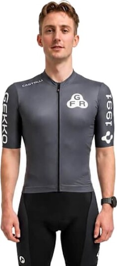 Castelli Gekko Espresso 2 Jersey Herre Grey M