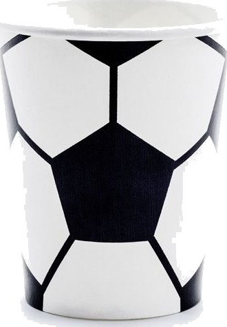 6 stk Pappkrus 250 ml Fotball 6 stk Pappkrus 250 ml Fotball