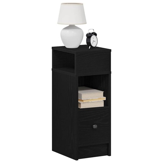  Nattbord med skuff svart 25x31x66 cm 8721158574954