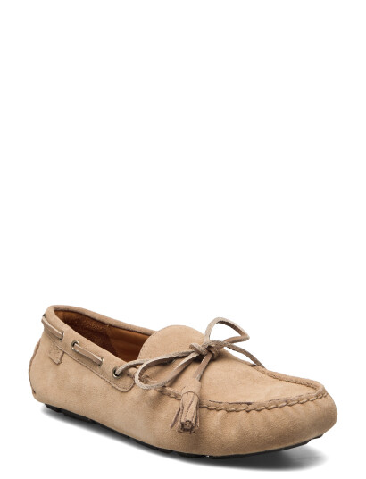 Polo Ralph Lauren Anders Tasseled Suede Driver Beige 38.5