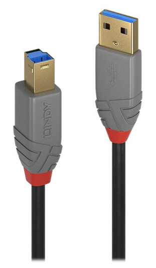 Lindy USB 3.2 Gen 1 Kabel A til B 1 m - Sort Lindy USB 3.2 Gen 1 Kabel A til B 1 m - Sort