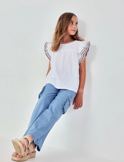 Boboli Denim Trousers For Girl Blue 116 Boboli Denim Trousers For Girl Blue 116