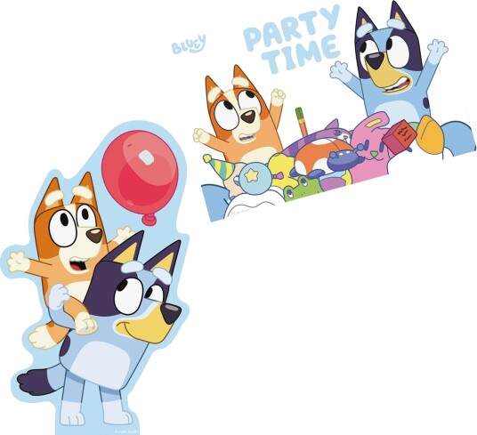 Invitasjoner Med Konvolutter Bluey 8 Stk