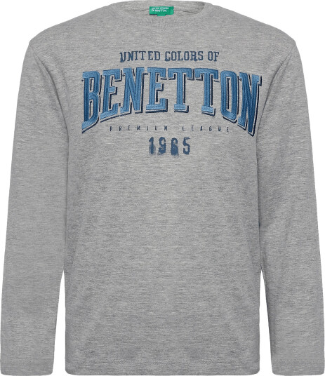 United Colors of Benetton T Shirt L/S Grey 130 United Colors of Benetton T Shirt L/S Grey 130