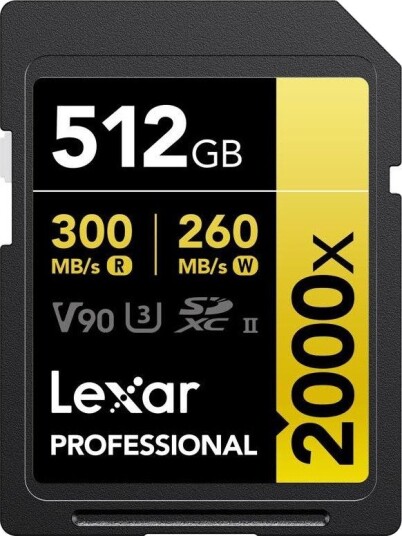 Lexar Professional Gold 2000x SD - 300MB/s - 512GB