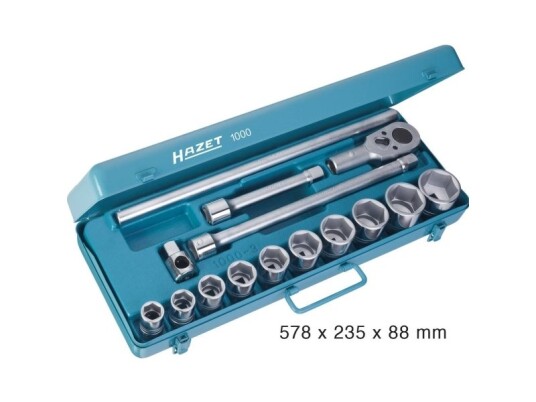 Hazet Topnøglesæt Metrisk 3/4 (20 Mm) 15 Dele 1000 Hazet Topnøglesæt Metrisk 3/4 (20 Mm) 15 Dele 1000