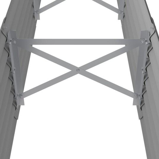 vidaXL Plantekasse pulverlakkert stål 224x40x36 cm grå vidaXL Plantekasse pulverlakkert stål 224x40x36 cm grå
