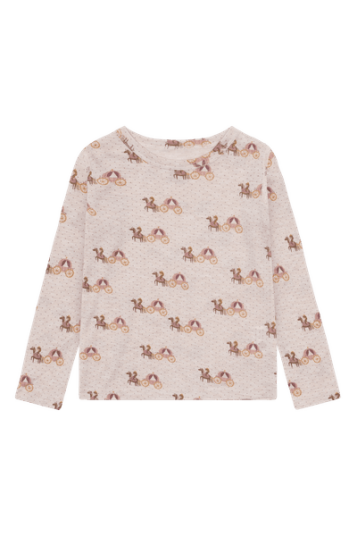 Hust & Claire Acel Caret ull/tencel trøye til barn wheat melange 116 Hust & Claire Acel Caret ull/tencel trøye til barn wheat melange 116