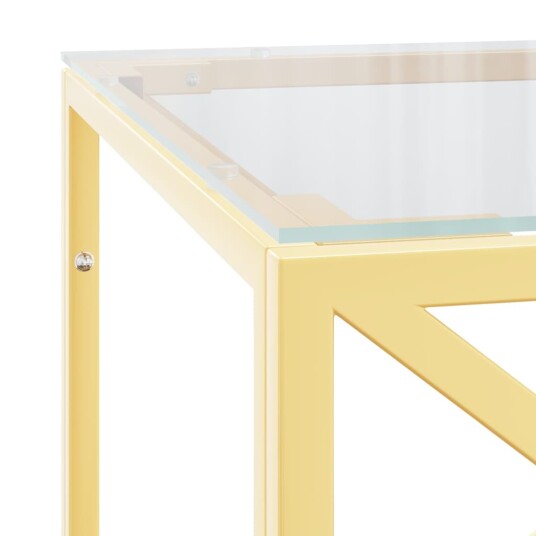 vidaXL Salongbord 110x45x45 cm rustfritt stål og glass
