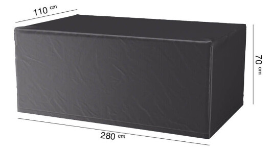 AeroCover Møbeltrekk Aerocover Til spisebord 280 x 110 cm Svart