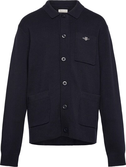 Gant Kids Knitted Shirt - EVENING BLUE - 140