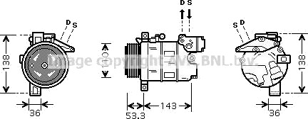 AC kompressor PRASCO BWAK321 AC kompressor PRASCO BWAK321