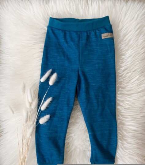 Need it   Leggings i ull/bambus "Digg" Klar Blå