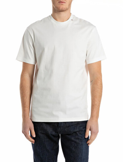Replay T-Shirt Relaxed - White - L Replay T-Shirt Relaxed - White - L