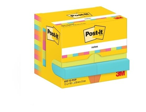 Post-It Blok Opbevaringsboks Poptimistic 38X51mm 12Blk