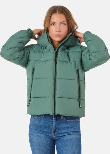 Denim Factory Tokyo Puffy Jacket W Faded Teal Green 44 Softshelljakker