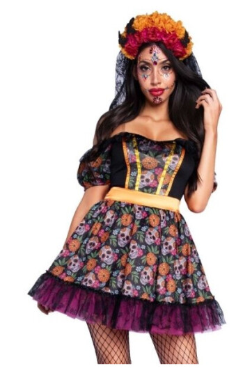 Boland Traciks Marigold Catrina Kostume LA87153M Boland Traciks Marigold Catrina Kostume LA87153M