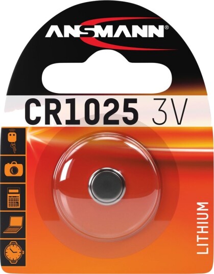 Ansmann CR1025 3V Lithium Knappebatteri til Kameratilbehør